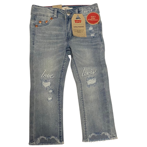 Levi's Toddler Girl 2T Slim Denim Stretch Jeans BRAND NEW - Picture 1 of 6